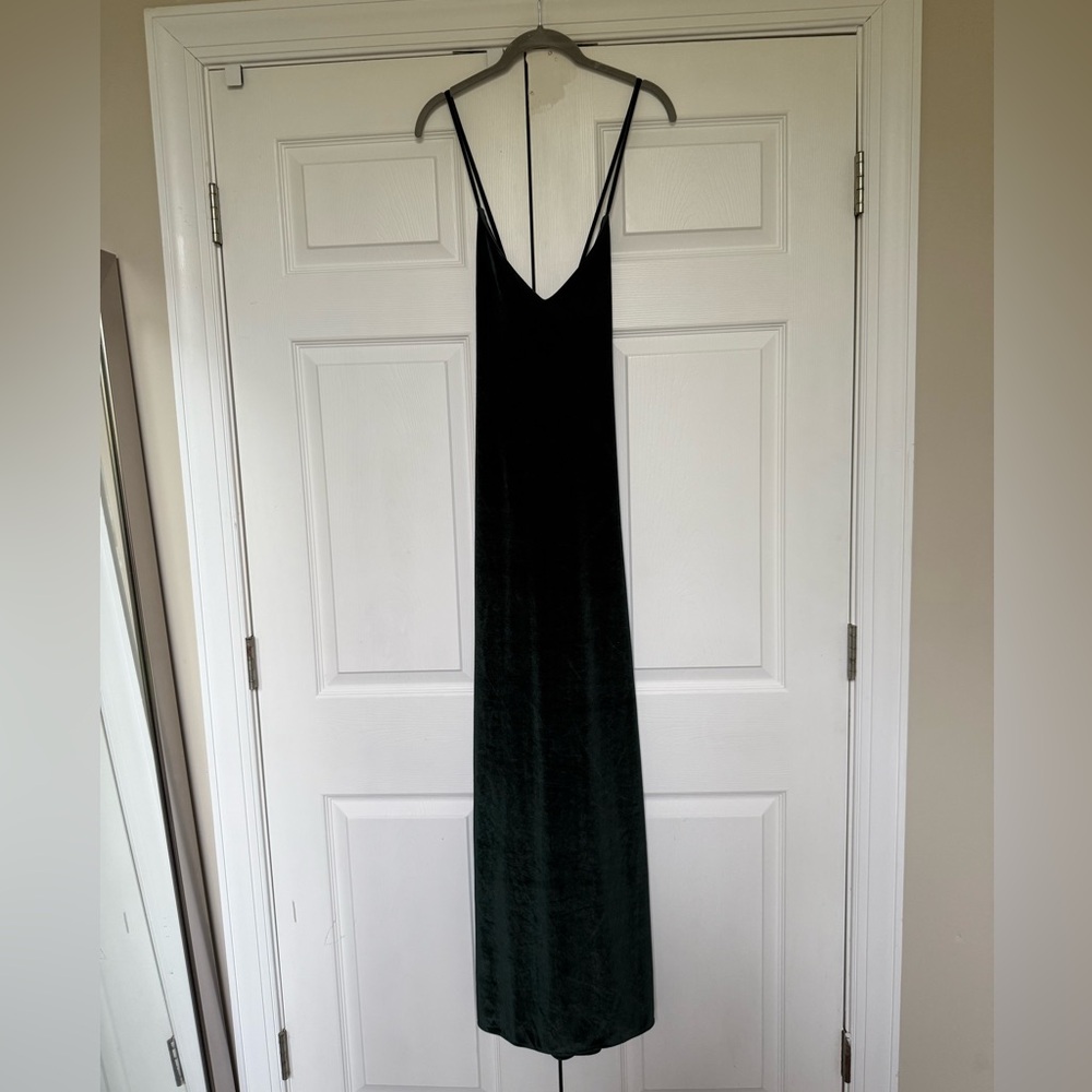 NBD Dark Green Velvet Dress - Picture 4 of 8